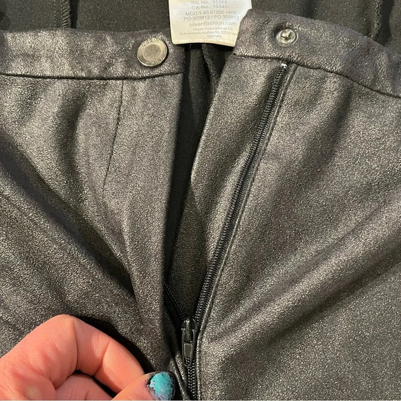 OLSEN WOMEN'S PANTS black shinny size 12 - Picture 11 of 15